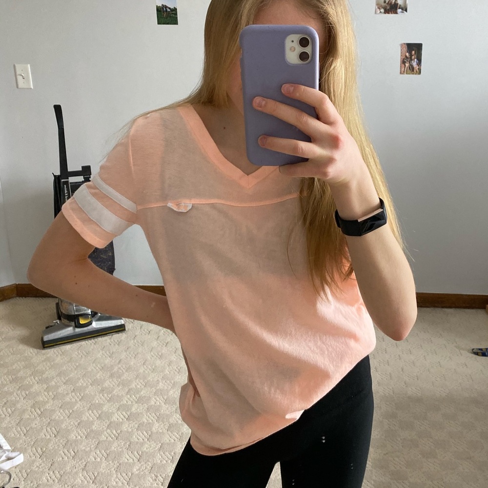 pink v-neck
